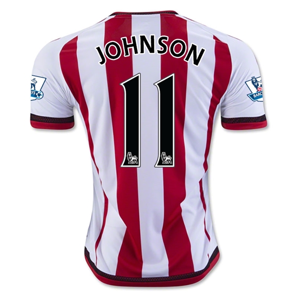 Sunderland 2015-16 JOHNSON #11 Home Soccer Jersey